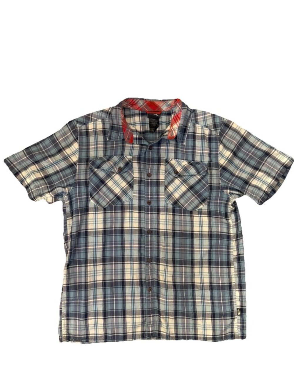 The North Face Men’s Medium Short Sleeve Button Up Casual Plaid